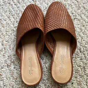 Madewell Slide-On Woven Leather Mules